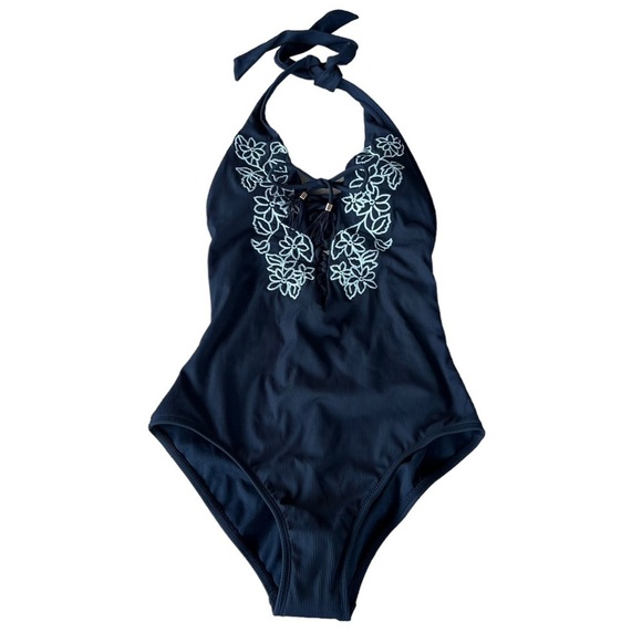 Swim Systems Scandal Deep Plunge One Piece Bathing Suit Daisy Chain Medium NWT - Picture 6 of 15